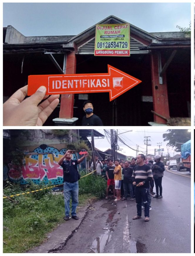 
					Polsek Caringin Bersama unsur terkait Cek TKP Temu mayat di rumah kosong di Desa Ciherang kecamatan caringin