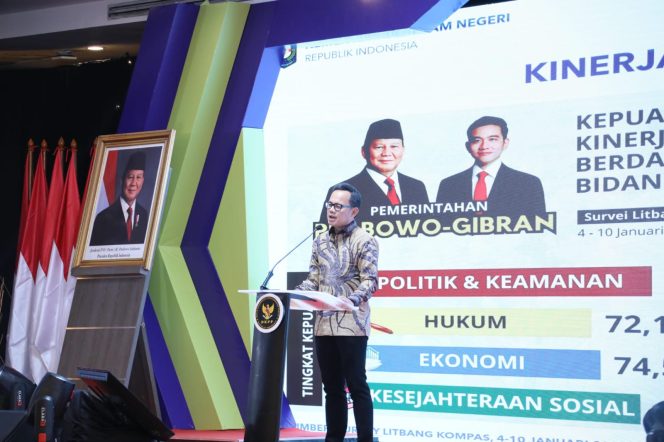 
					Angka Kepuasan Masyarakat Tinggi di 100 Hari Pemerintahan Presiden Prabowo, Wamendagri Bima Arya: Bentuk Apresiasi Publik