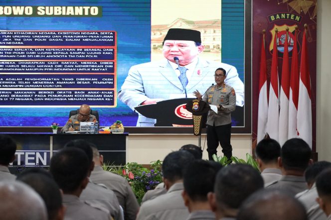 
					Tindak Lanjut Rapim TNI Polri, Kapolda Banten Tekankan Pelayanan Prima dan Humanis