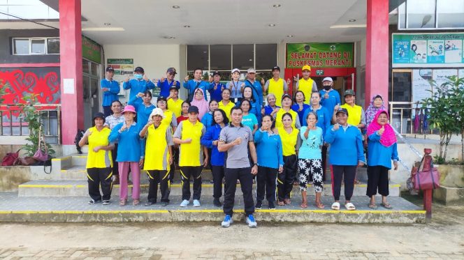 
					Pererat Hubungan dengan Warga, Polsek Meranti dan Nakes Adakan Senam Bersama