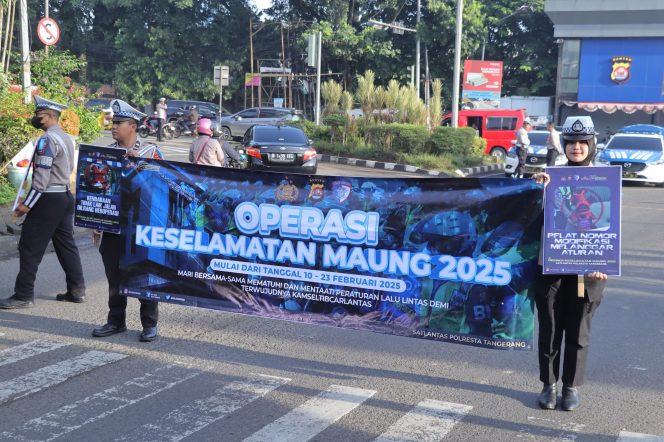 
 Ajak Masyarakat Tertib Lalu Lintas, Kasat Lantas Polresta Tangerang Gelar Kampanye Keselamatan lalu Lintas