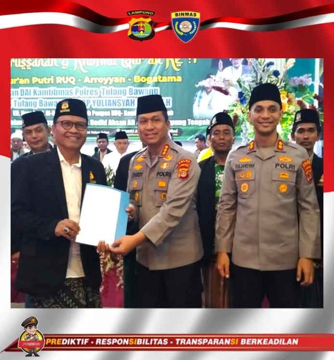 
					Polda Lampung Kukuhkan Da’i Kamtibmas dalam Haflah Akhirussanah dan Khotmil Qur’an