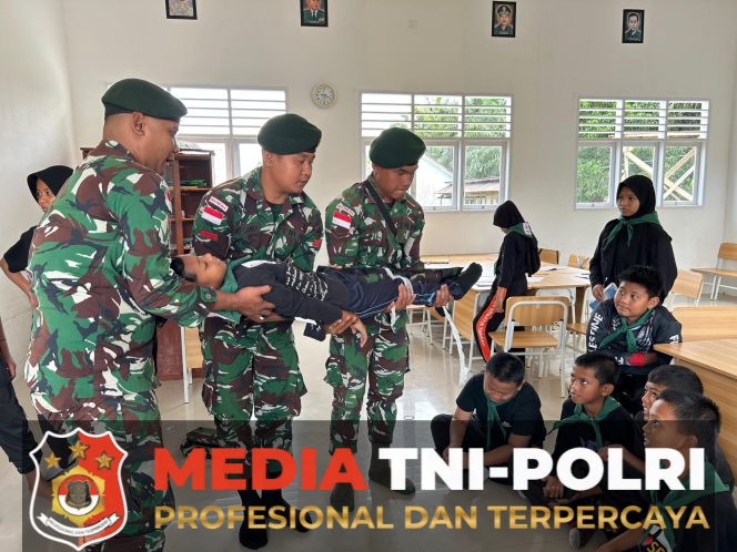 
					Satgas Pamtas Yonarmed 11 Kostrad Berikan Edukasi Kesehatan Untuk Anak-Anak di Perbatasan