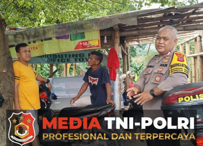 
 Bhabinkamtibmas Polsek Babakan Madang Polres Bogor Sambang Warga Sampaikan pesan kamtibmas
