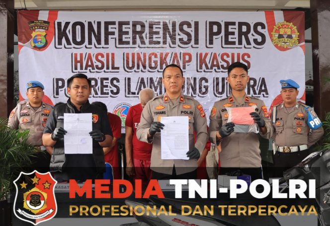 
					Satu Pekan, Jajaran Polres Lampung Utara Berhasil Ungkap 4 Kasus Tindak Pidana Dengan Mengamankan 6 Tersangka