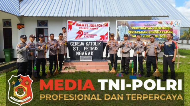 
					Polsek Mandor Gelar Bakti Religi di Dua Gereja, Sambut Hari Bhayangkara ke-79 dengan Semangat Kebersamaan