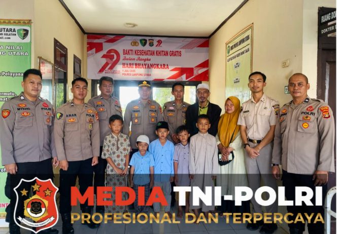 
					Hari Bhayangkara ke-79, Polres Lampung Utara Gelar Sunat Massal Gratis