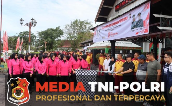 
 Jalan Santai dan Olahraga Bersama, Polres Kotim bersama Forkopimda Kab Kotim Dalam Rangka Hari Bhayangkara ke-79