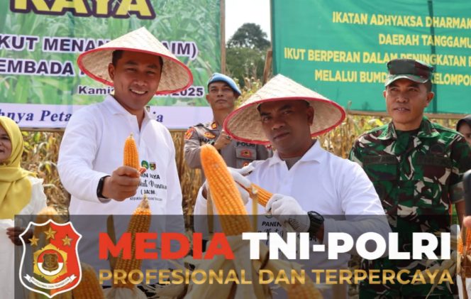 
 Kapolres Tanggamus Hadiri Panen Raya Jagung Program JAIM Bersama Kajati Lampung di Gisting