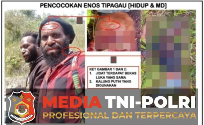 
 Prajurit TNI Lumpuhkan Tokoh OPM Enos Tipagau di Intan Jaya