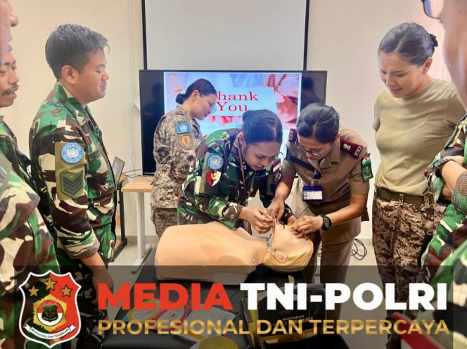 
 Latihan Basic Life Support, Tingkatkan Kesiapsiagaan Personel Satgas Hospital LV. II XXIX-P di Lebanon